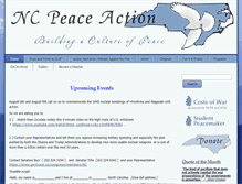 Tablet Screenshot of ncpeaceaction.org